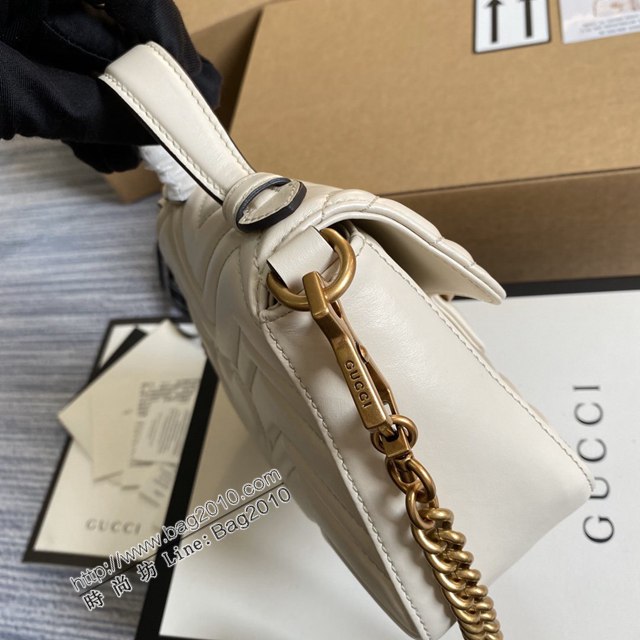 Gucci新款女包 古馳雙G銜縫迷你手提單肩斜挎鏈條包 Gucci原廠皮GG Marmont郵差包系列女包 547260  ydg3152